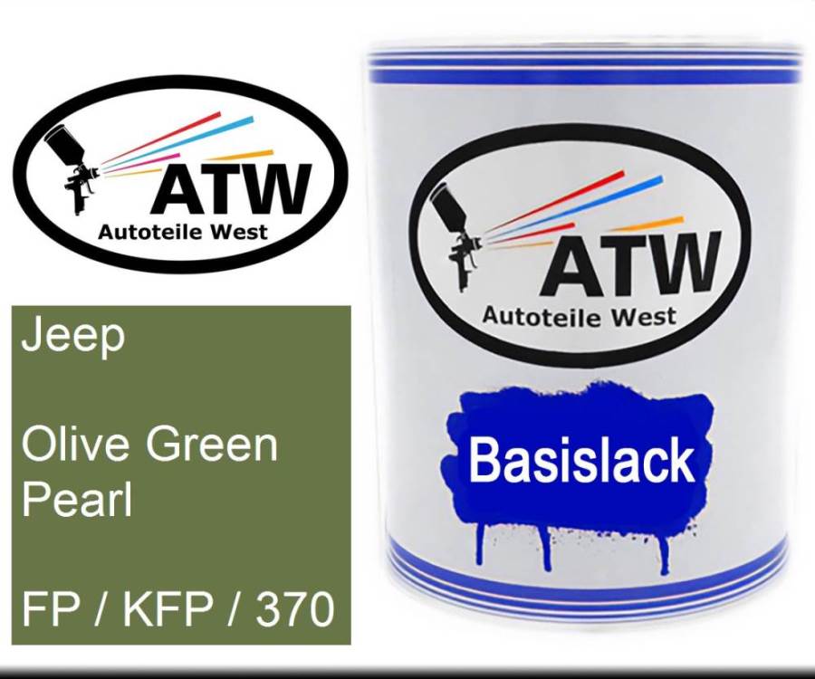Jeep, Olive Green Pearl, FP / KFP / 370: 1L Lackdose, von ATW Autoteile West.